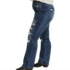 Torrid Vintage Distressed Blue Jeans‎ Hollister Bootcut Ripped & Repaired Denim